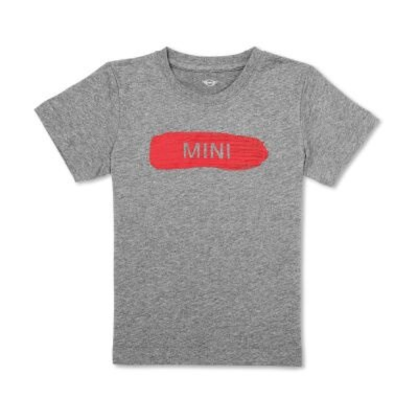 MINI T-SHIRT KIDS GRIS LOGO ROJO